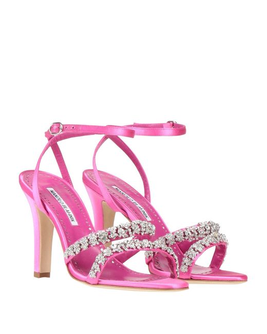 Sandales Manolo Blahnik en coloris Pink