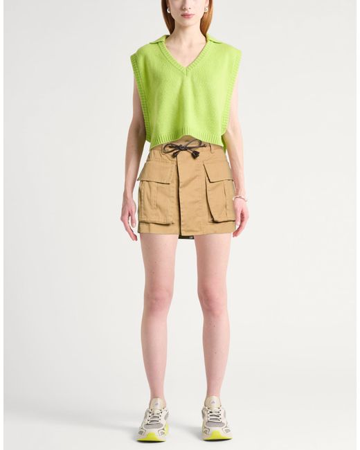 DSquared² Natural Camel Mini Skirt Cotton