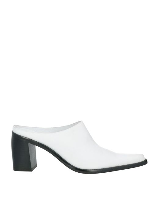 By Far White Mules & Clogs