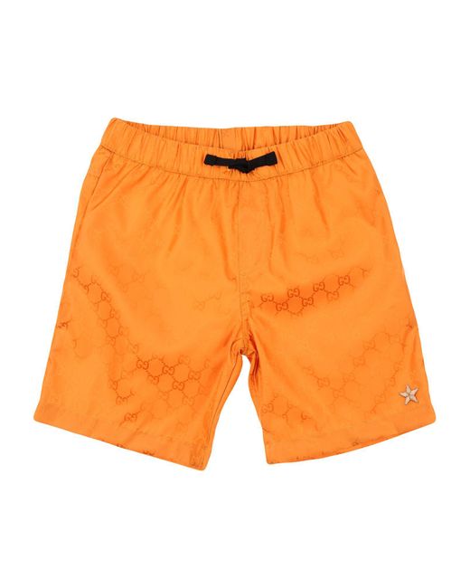 Gucci Orange Swim Trunks for men