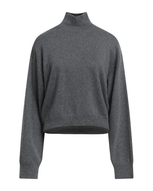 Fabiana Filippi Gray Turtleneck Merino Wool, Viscose, Silk, Cashmere, Polyester