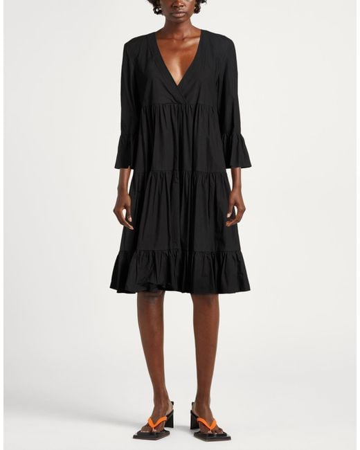 MEIMEIJ Black Midi Dresses