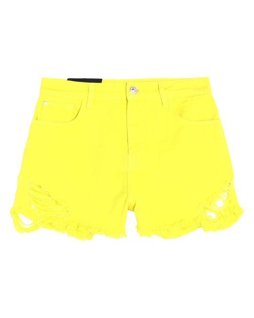 My Twin Yellow Denim Shorts Cotton