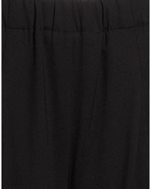 SOLOTRE Black Pants Viscose, Polyamide, Elastane