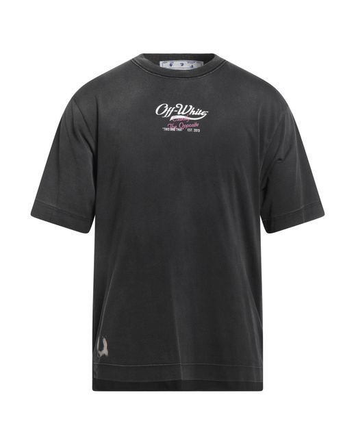 Off White c o Virgil Abloh Off Steel T Shirt Cotton in Black for Men Lyst