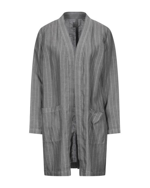 120% Lino Gray Overcoat & Trench Coat