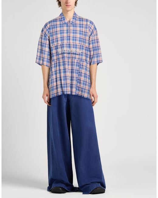 Martine Rose Blue Shirt Cotton for men