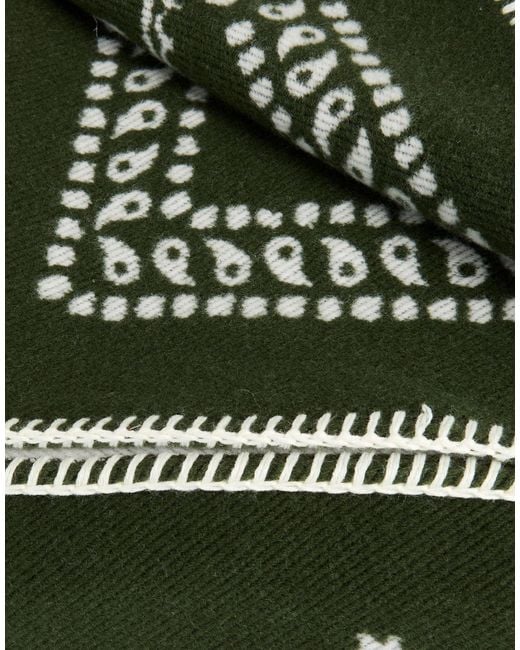 Givenchy Green Military Scarf Wool