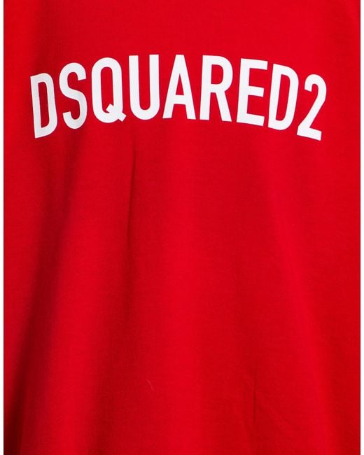 DSquared² Red Sweatshirt Cotton, Elastane for men