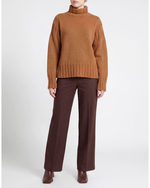 Jil Sander Brown Turtleneck