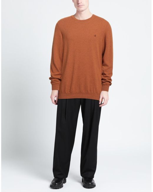 Brooksfield Brown Tan Sweater Wool, Polyamide for men