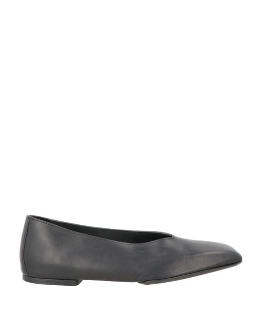 Rick Owens Gray Ballet Flats Leather