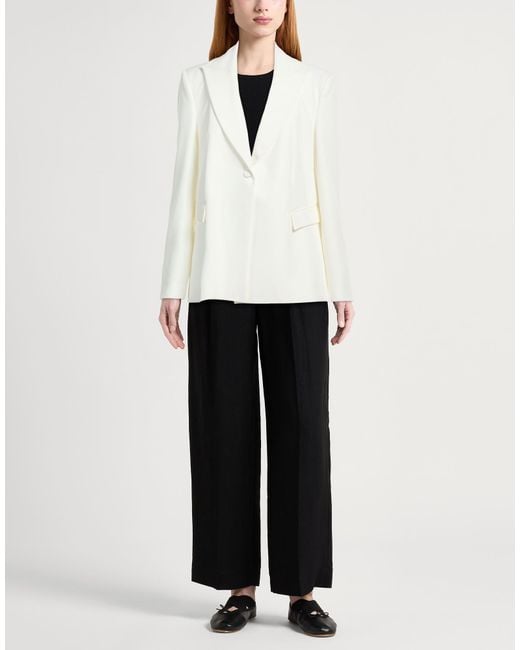 Relish White Blazer Polyester, Elastane