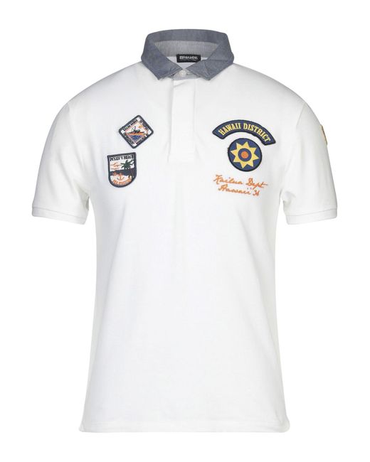 Blauer White Polo Shirt for men