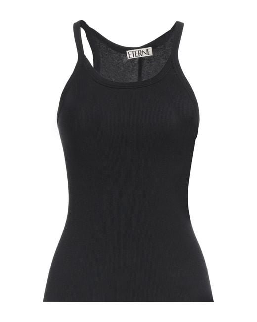 ÉTERNE Black Tank Top Cotton