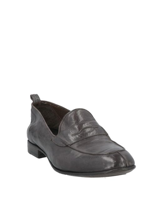 Silvano Sassetti Gray Steel Loafers Leather for men