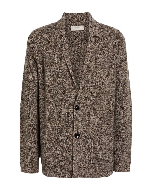 Agnona Men's Brown Blazer Cashmere, Metal