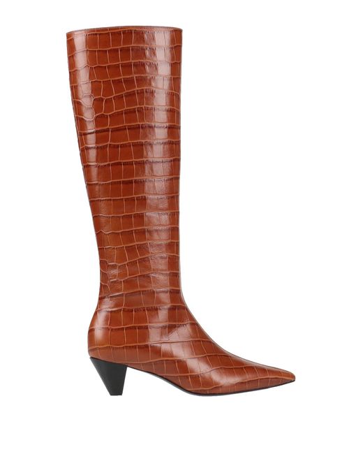 MERCEDES CASTILLO Knee Boots in Brown | Lyst