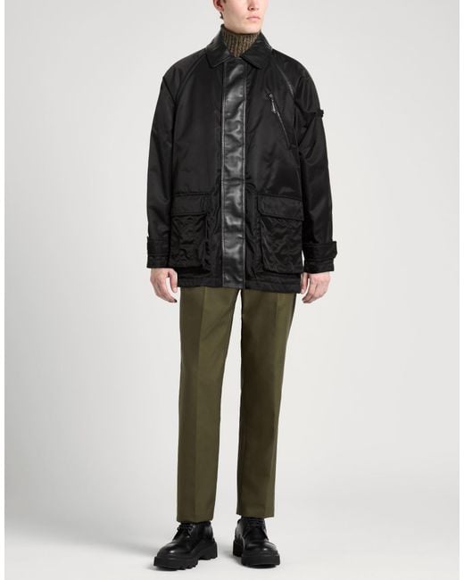 Bally Black Jacket Nylon, Lambskin for men