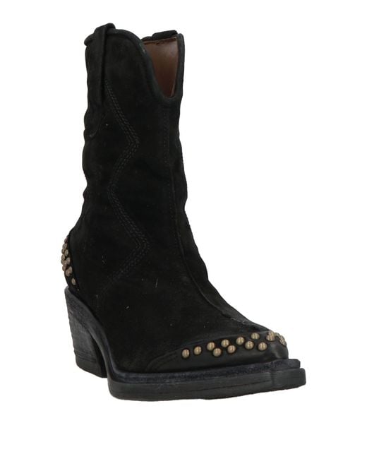 A.s.98 Black Ankle Boots Leather