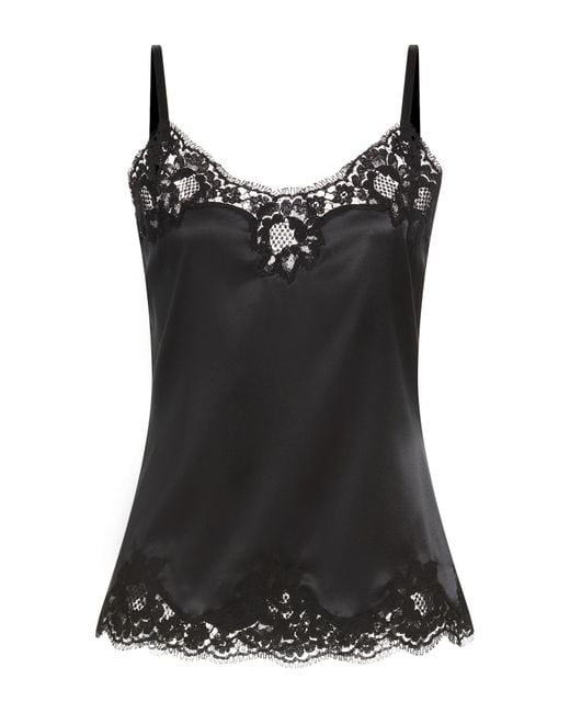 Dolce & Gabbana Black Top Silk, Elastane