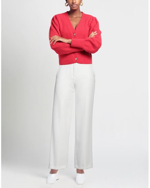 Liu Jo White Pants Polyester, Elastane