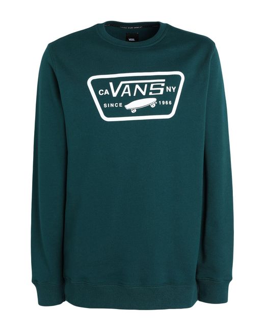 Vans Green Mn Full Patch Crew Ii Emerald Sweatshirt Cotton for men