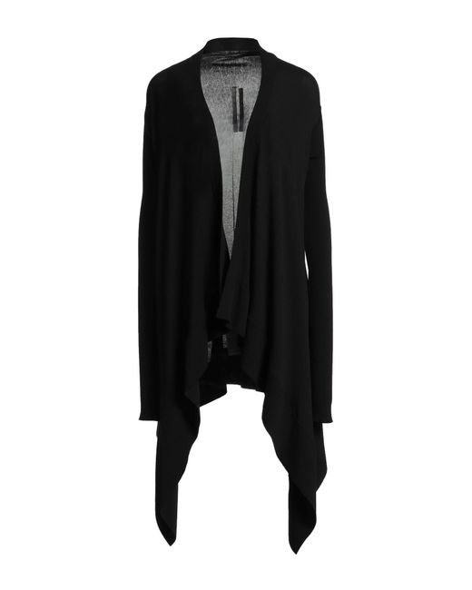 Rick Owens Black Cardigan Viscose, Polyester
