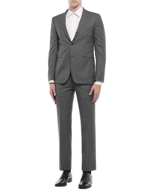 SARTITUDE NAPOLI Gray Suit Super 130S Wool for men