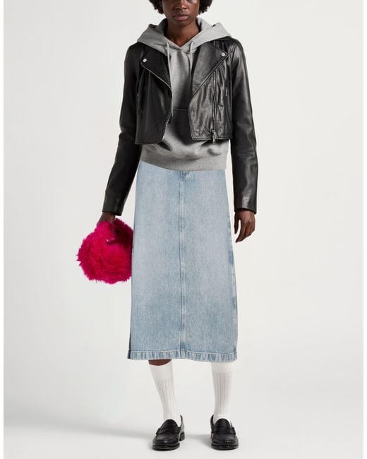 7 For All Mankind Blue Denim Skirt