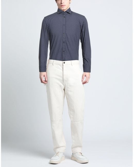 BASTONCINO Blue Shirt Cotton for men