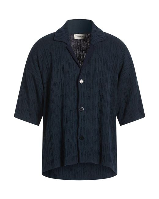 ATOMOFACTORY Blue Cardigan Cotton, Viscose, Polyester for men