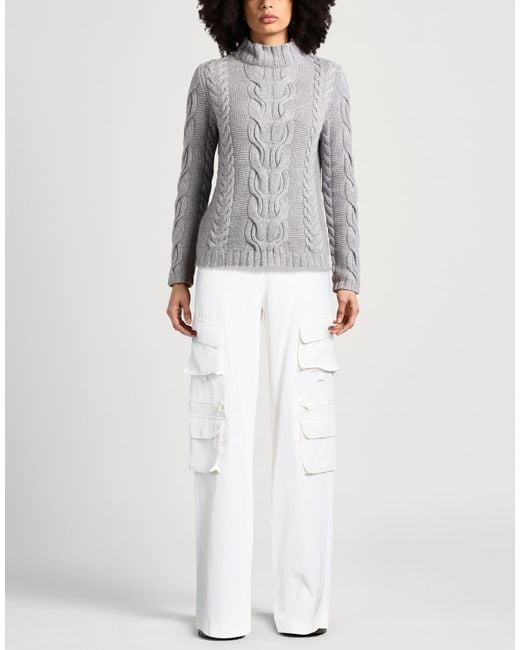 Amen White Pants Acetate, Viscose