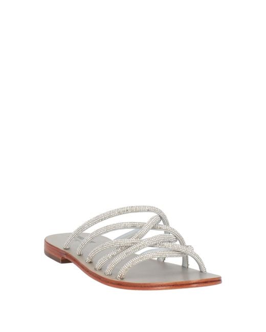 Emanuélle Vee White Sandals Textile Fibers