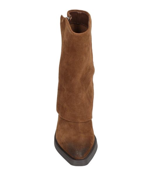 Ash Brown Ankle Boots