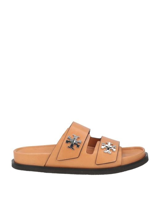 Tory Burch Brown Camel Sandals Leather