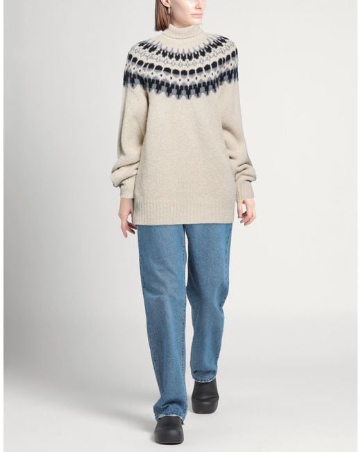 Barena White Turtleneck Alpaca Wool, Polyamide, Wool, Elastane