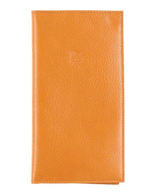 Il Bisonte Orange Tan Document Holder Cowhide