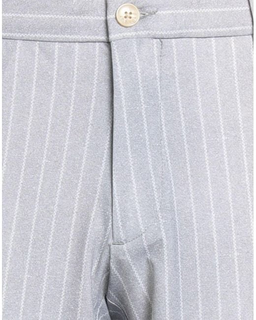 AT.P.CO Gray Light Pants Polyester, Textile Fibers, Elastane for men
