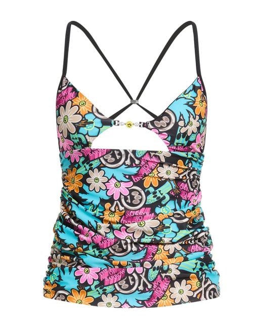 Barrow Blue Sky Mini Dress Polyester, Elastane