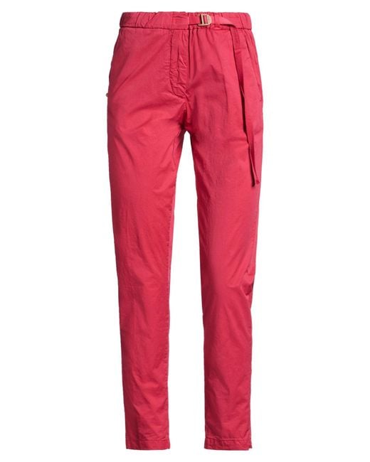 White Sand Red Pants Cotton, Elastane