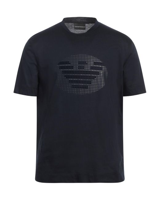 Emporio Armani Blue T-Shirt Cotton for men