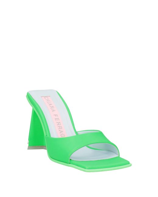 Chiara Ferragni Green Sandals