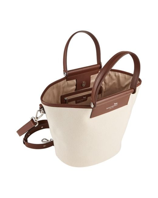 Harmont & Blaine White Handbag Cotton, Calfskin