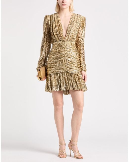 Costarellos Metallic Mini Dress Polyester, Pes