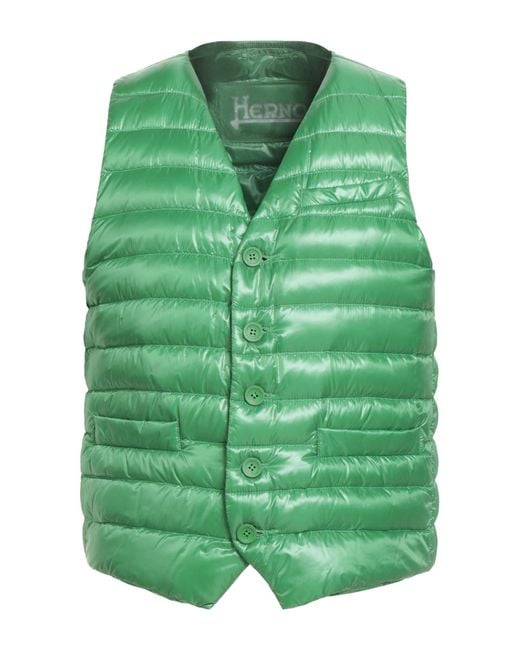 Herno Green Vest Polyamide for men