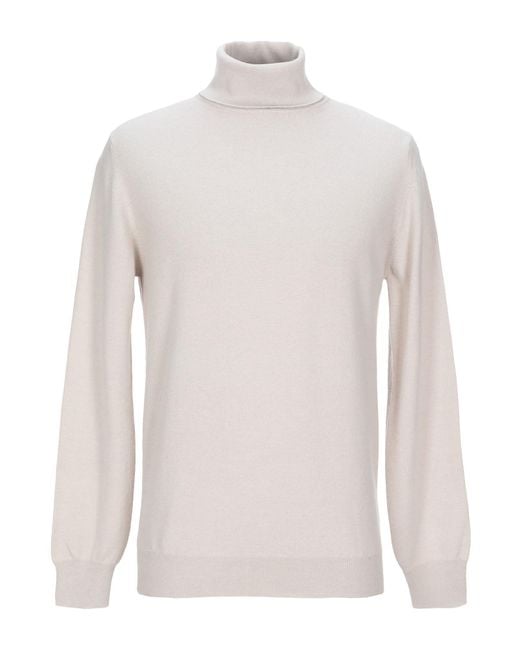 Alpha Studio White Turtleneck Wool, Cashmere for men