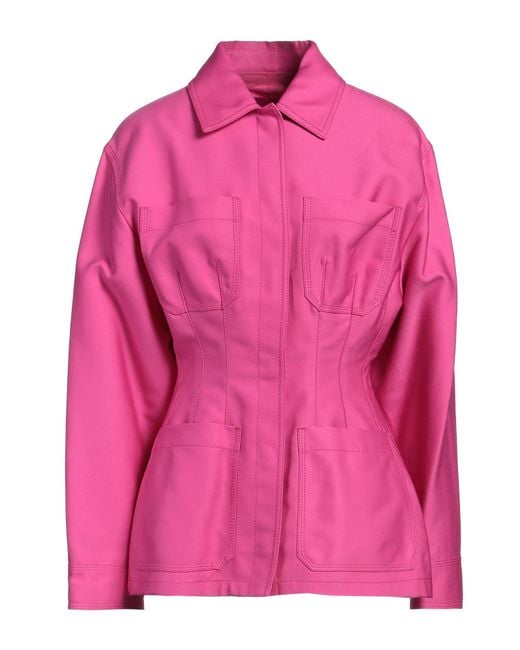 Valentino Garavani Pink Pp Collection Jacket Cotton, Wool, Silk