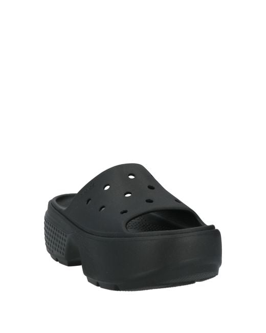 CROCSTM Black Sandals Rubber