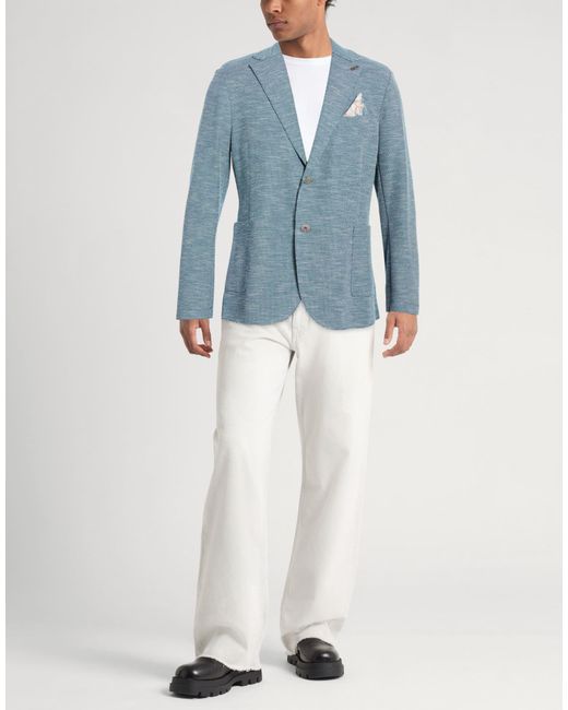 Bob Blue Blazer Polyester, Cotton for men